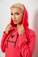 Спортивний костюм жіночий двонитка  уцінка, колір кораловий, 214R1419-007-U-34