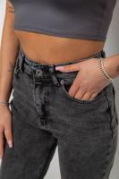 Джинси жіночі однотонні прямі, колір сірий, 244RM051