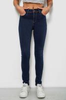 Джинси жіночі однотонні Skinny, колір синій, 244R502-5