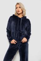 Спортивний костюм жіночий велюровий, колір синій, 241R1530-5