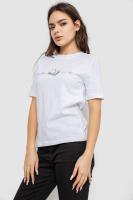 Футболка жіноча з принтом, колір білий, 241R1835