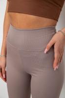 Лосини жіночі однотонні в рубчик  -уцінка, колір мокко, 214RU200-U-67