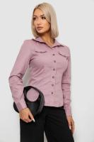 Сорочка жіноча однотонна  -уцінка, колір пудровий, 230R068-U-50