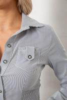 Сорочка класична в смужку  -уцінка, колір сірий, 230R644-1-U-20